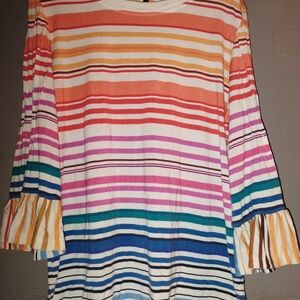 Colorful Striped Long Sleeve Top